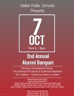 2nd Annual All Idabel Alumni Banquet